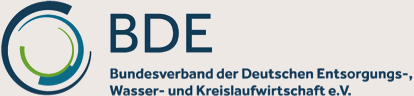 Logo vom B D E – Bundesverband der Deutschen Entsorgungs-, Wasser- und Kreislaufwirtschaft e. V.