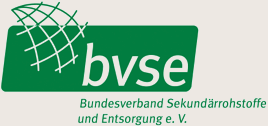 Logo vom b v s e – Bundesverband Sekundärrohstoffe und Entsorgung e. V.